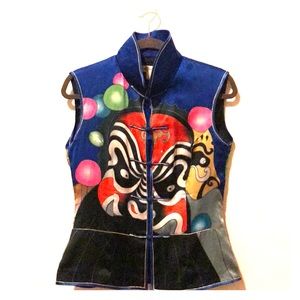 Sleeveless silk blouse